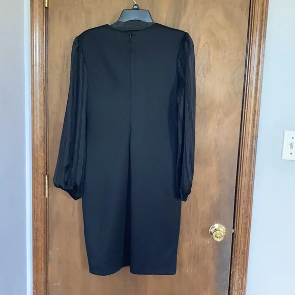 Connected apparel black dress sleeves w sheer stripes 6P 6 petite - Picture 15 of 15